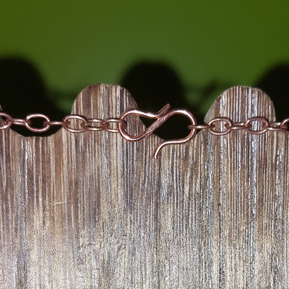 Oyster Turquoise Wire Wrapped Necklace - Picture 6 of 6